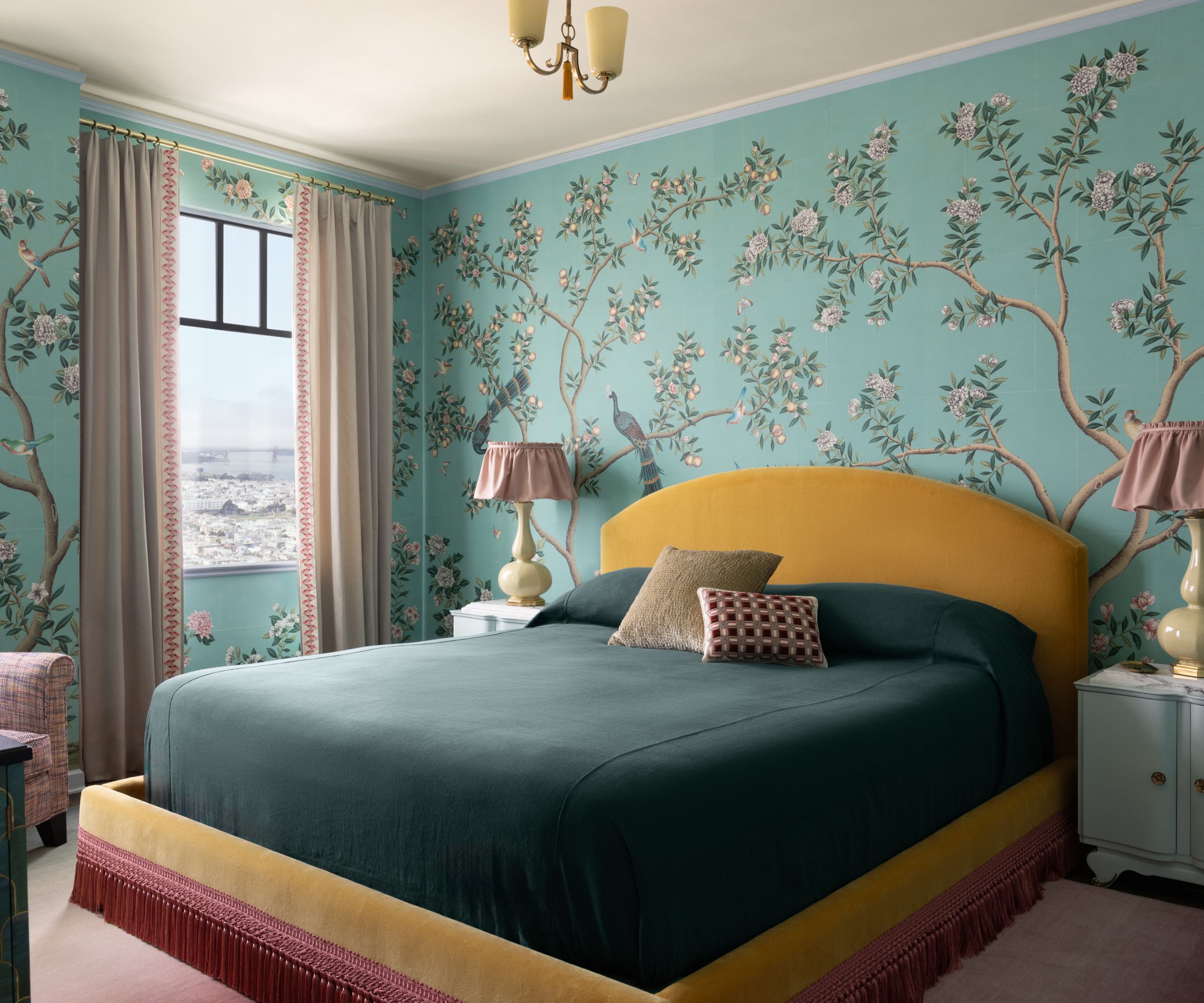 a 1920s san francisco house tour with a jewel box color palette