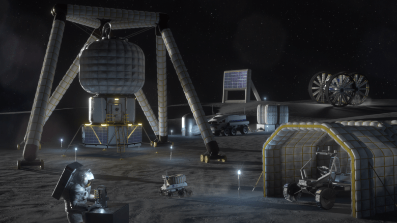 Illustration of a moon mining operation. Credit: NASA