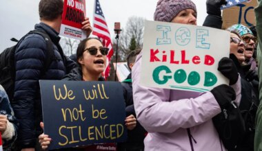Thousands gather on Boston Common to protest against ICE shootings, U.S. involvement in Venezuela