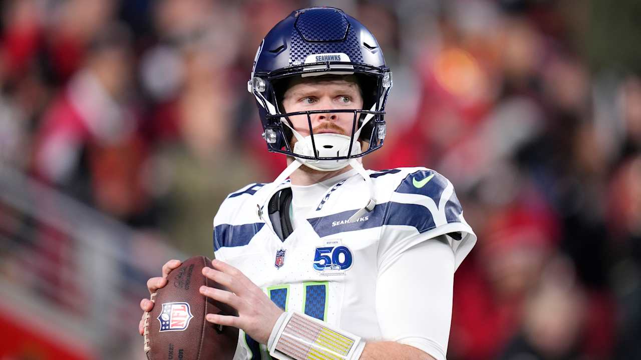 Seahawks QB Sam Darnold (oblique) added to injury report, questionable to play Saturday vs. 49ers