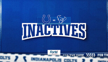 Colts announce 6 inactive players for Week 18 game at Houston Texans