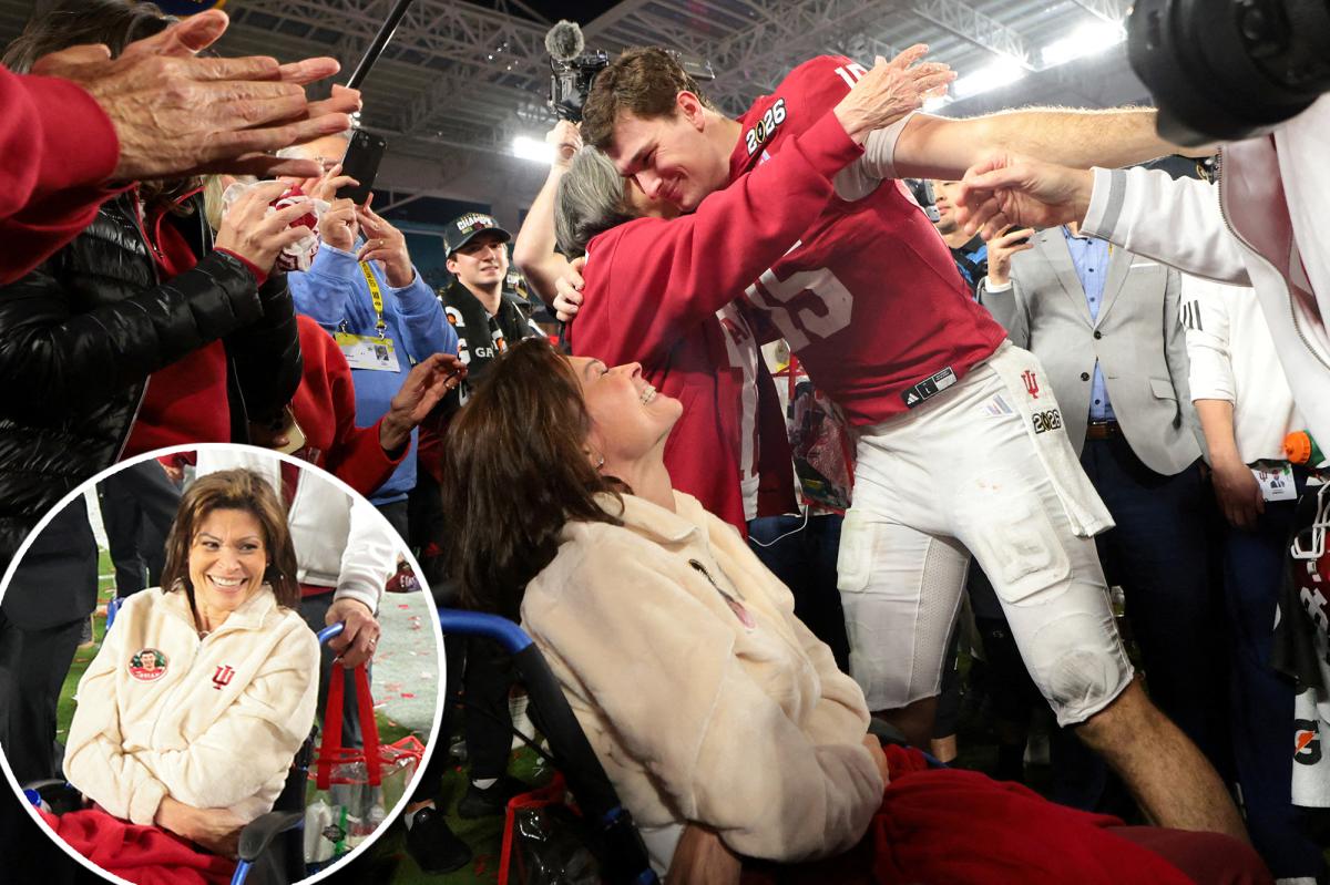 Fernando Mendoza breaks down in emotional celebration with mom who's battling MS