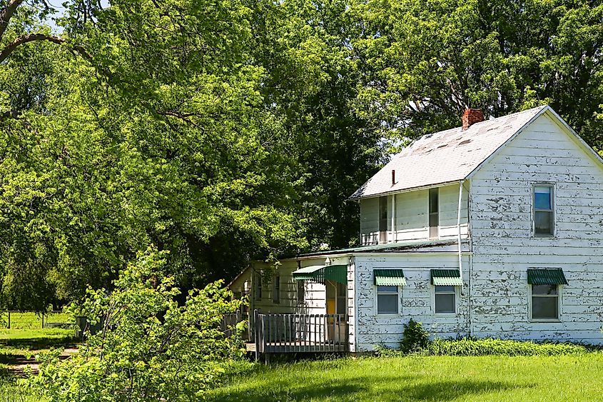 An abandoned home in Halstead, Kansas.