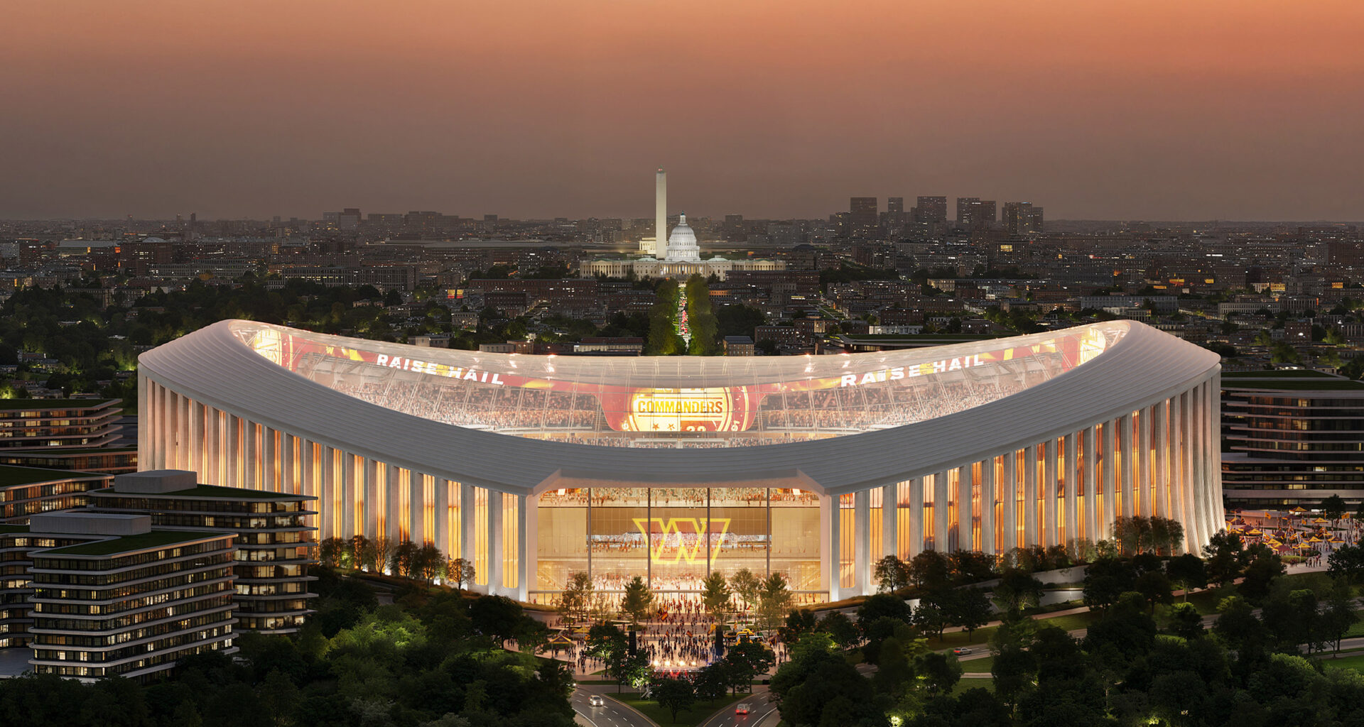 HKS unveils colonnaded Washington Commanders Stadium