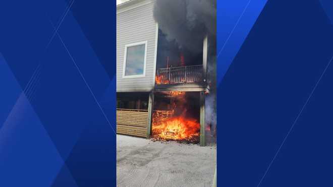 Fire sparks at home along Cutlass Drive on North Captiva