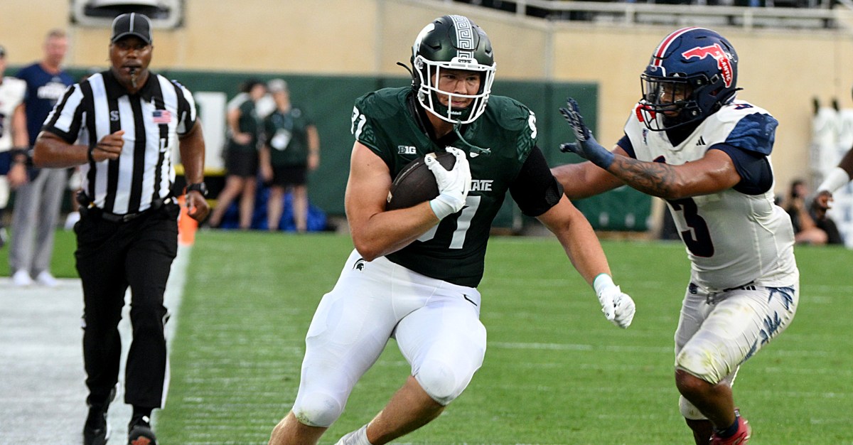 Michigan State transfer TE Michael Masunas commits to Texas