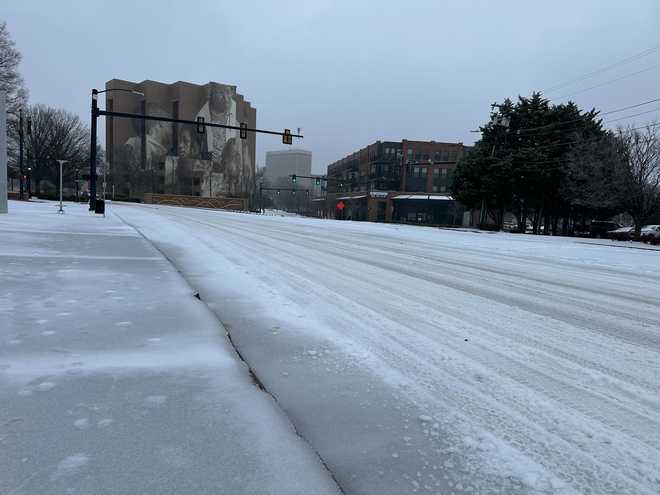 Downtown Greenville ice winter downtown greenville ice winter