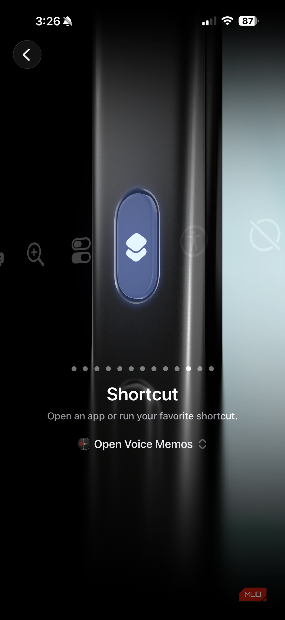 iphone action button shortcut voice memos