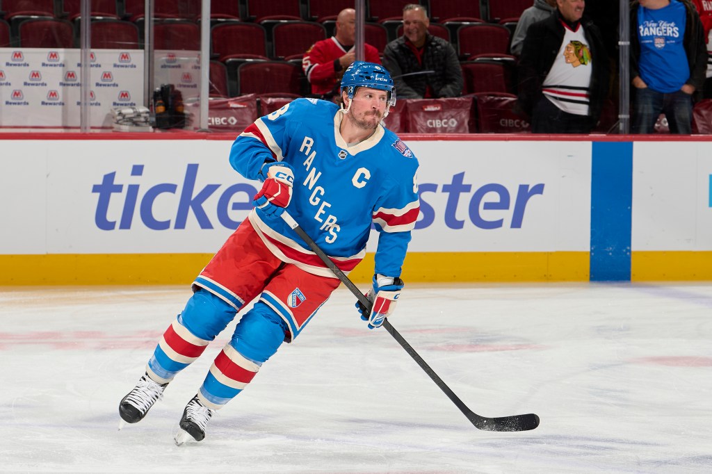 J.T. Miller in action for the Rangers in December 2025.