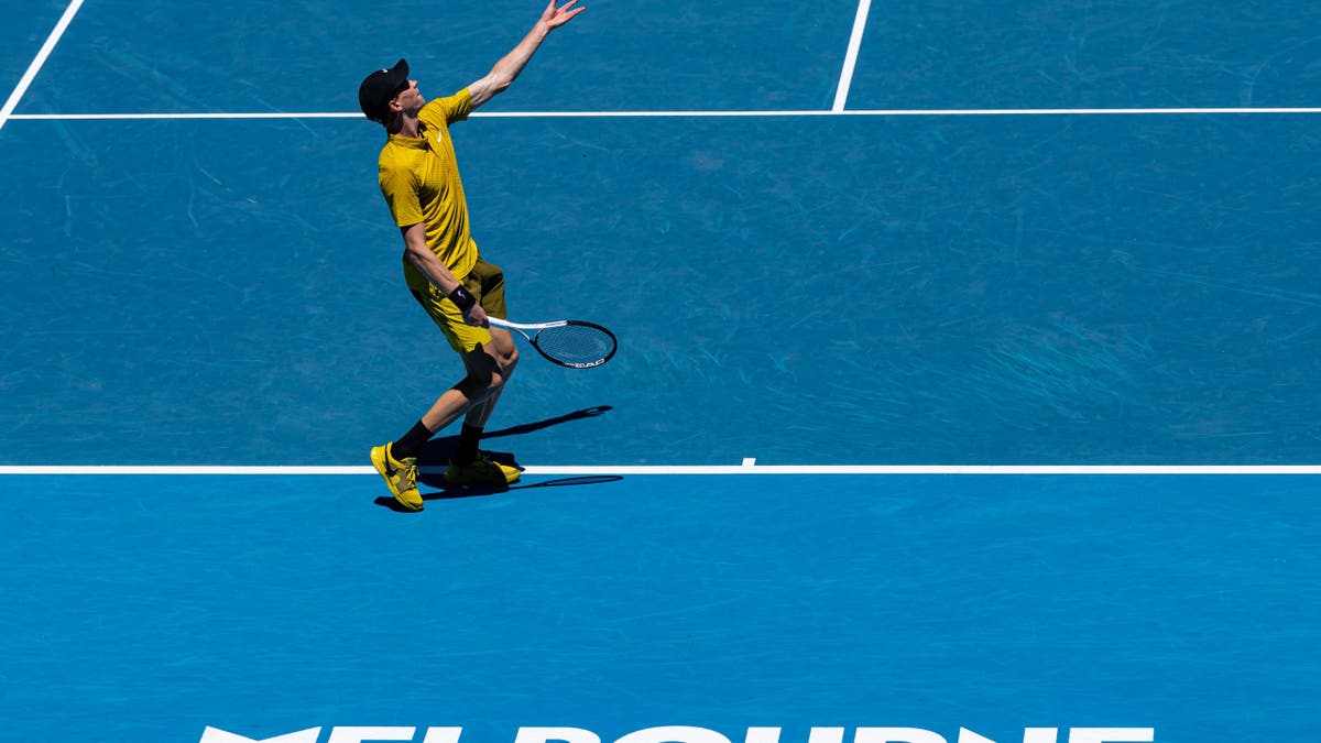 Jannik Sinner competes at the Australian Open 