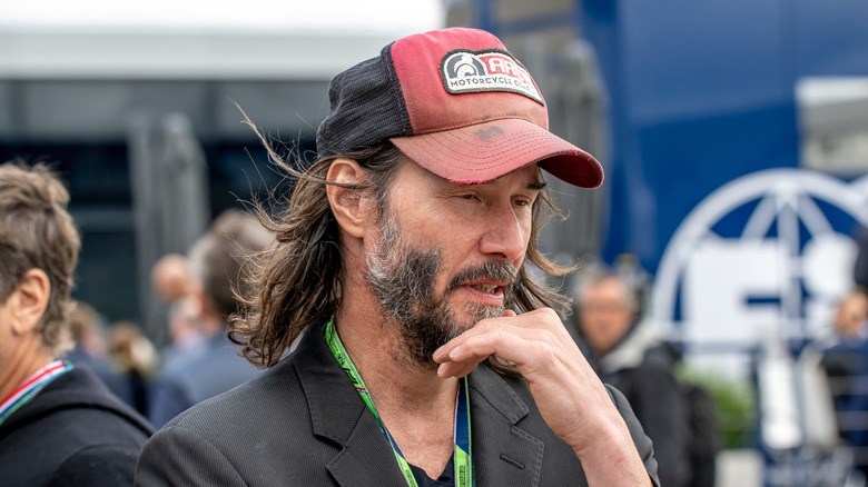 Keanu Reeves at round 10 of the 2022 FIA Formula 1 championship taking place at the Silverstone Circuit in Silverstone United Kingdom