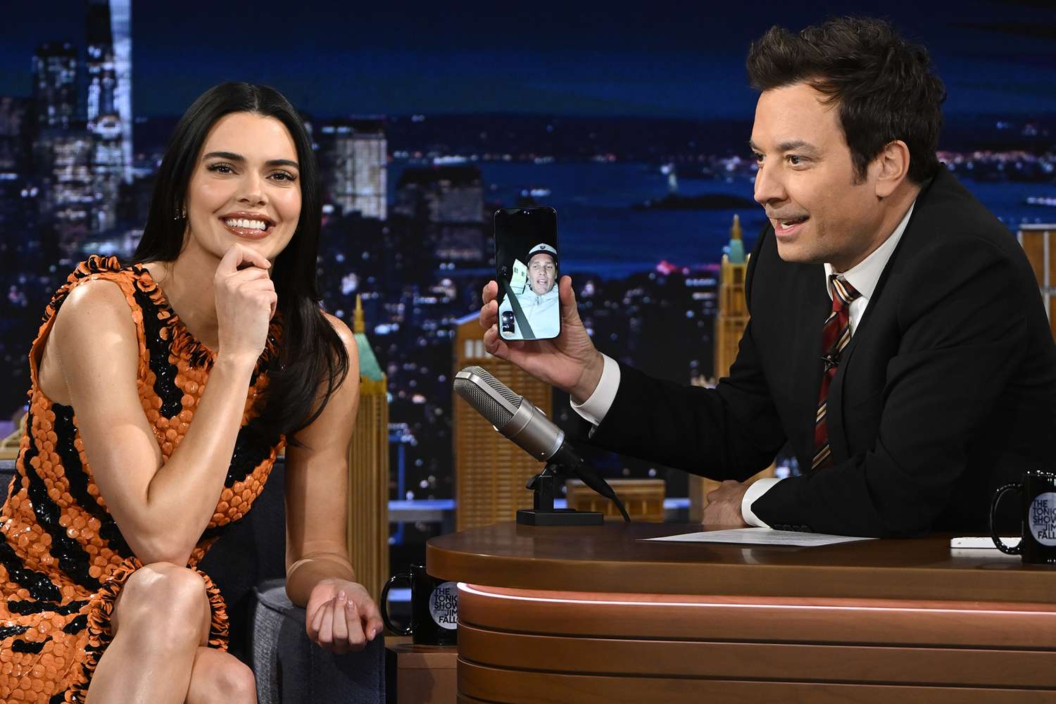 Kendall Jenner FaceTimes Tom Brady on 'The Tonight Show' for His Super Bowl Tip