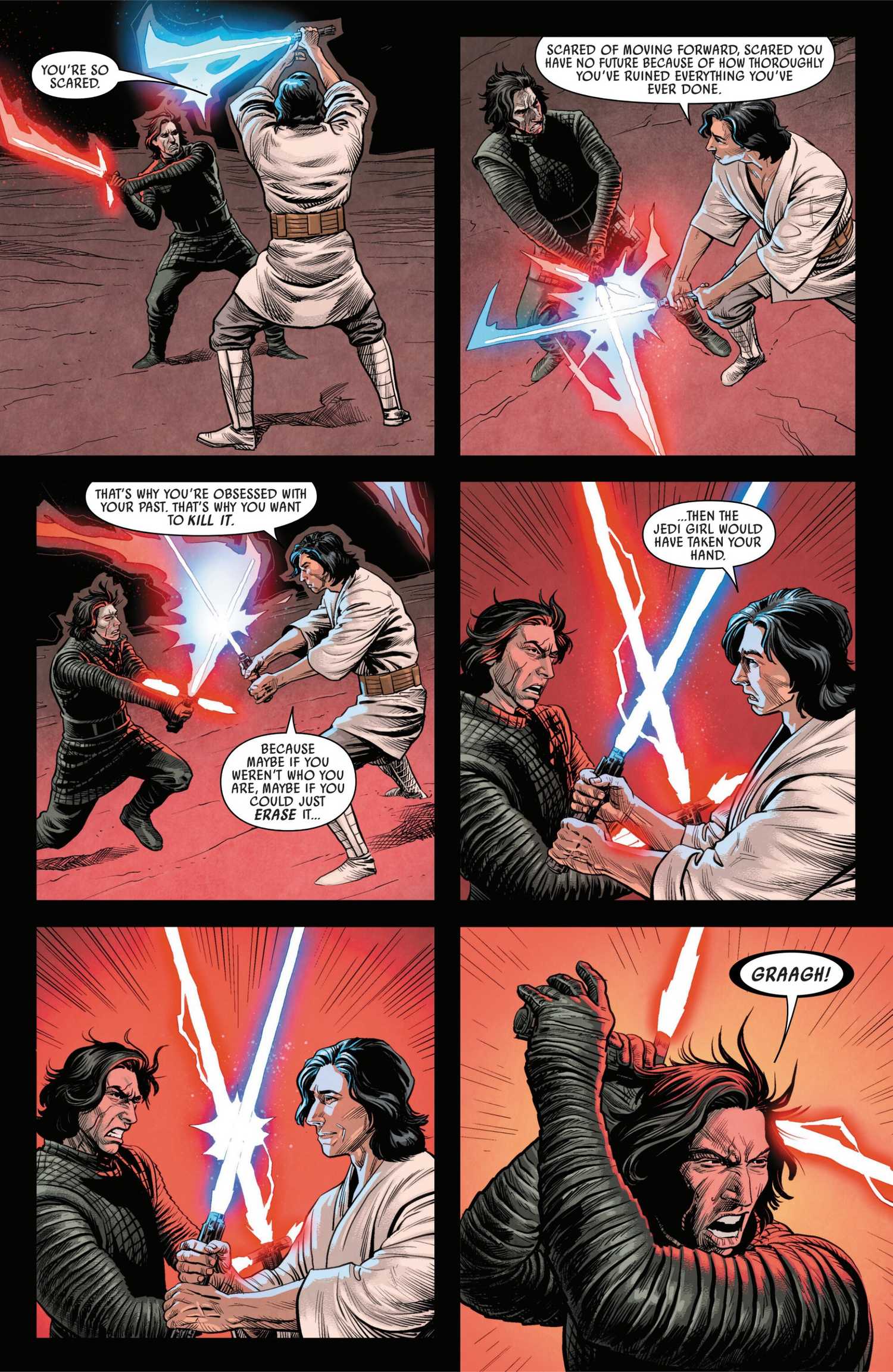 Kylo Ren Dueling Himself in Legacy of Vader #12