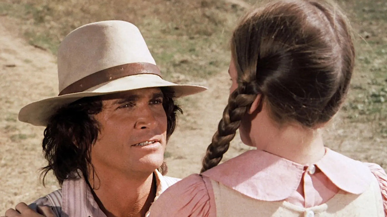 Pa talking to Half Pint in Little House On The Prairie