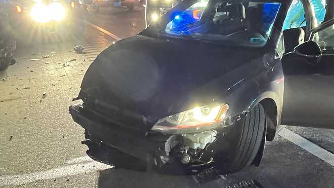 car's damage after standoff