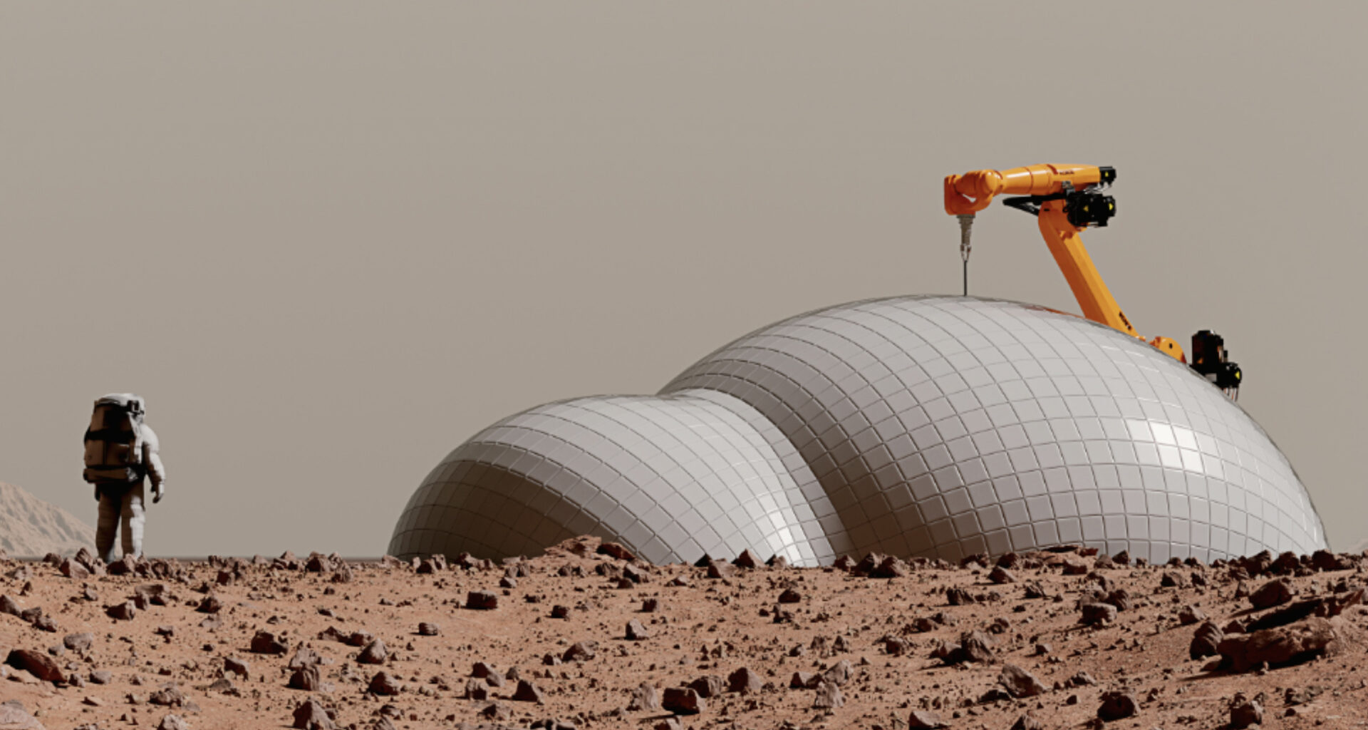 Origami-style Mars base that deploys 'with one pull of a string' with NO tools could house humans visiting red planet