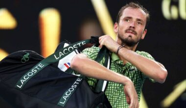 Daniil Medvedev suffered a straight-sets defeat to Learner Tien on Sunday in Melbourne.