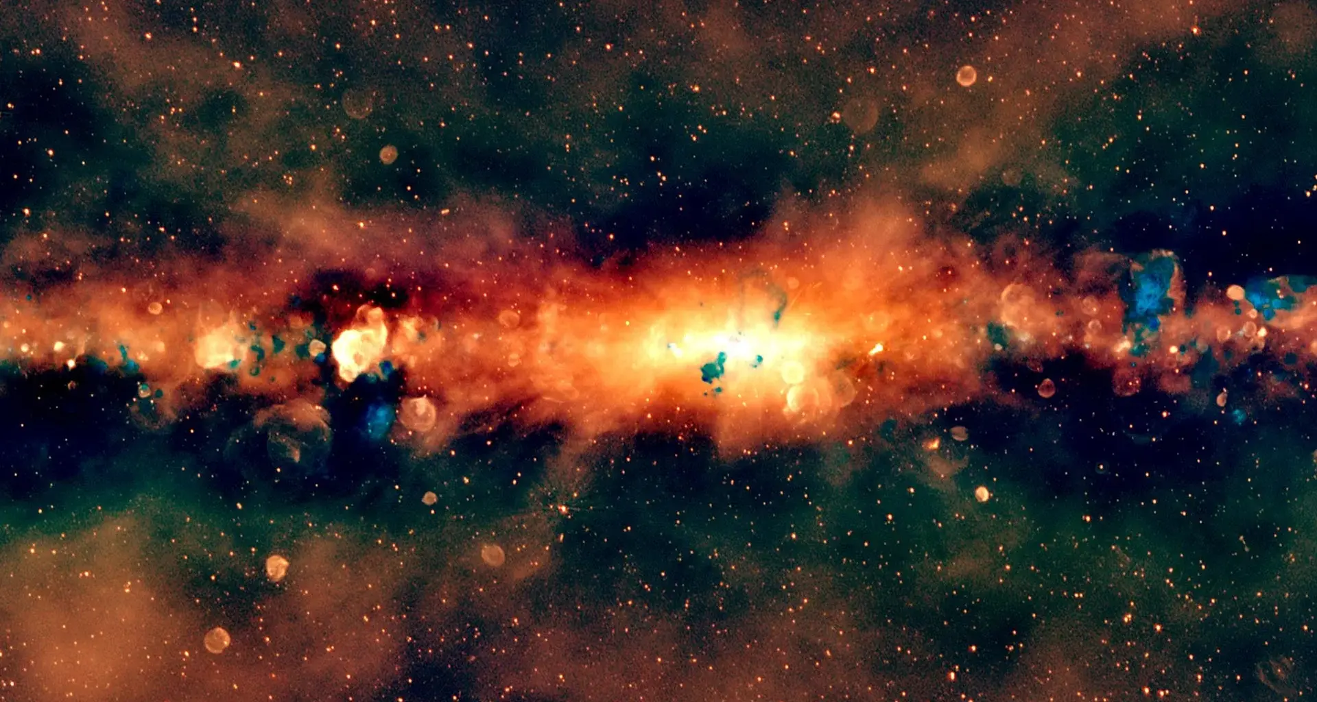 Astronomers just revealed a stunning new view of the Milky Way in radio colors