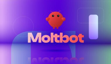 moltbot logo with a red pacman-type figure against purple gradient background