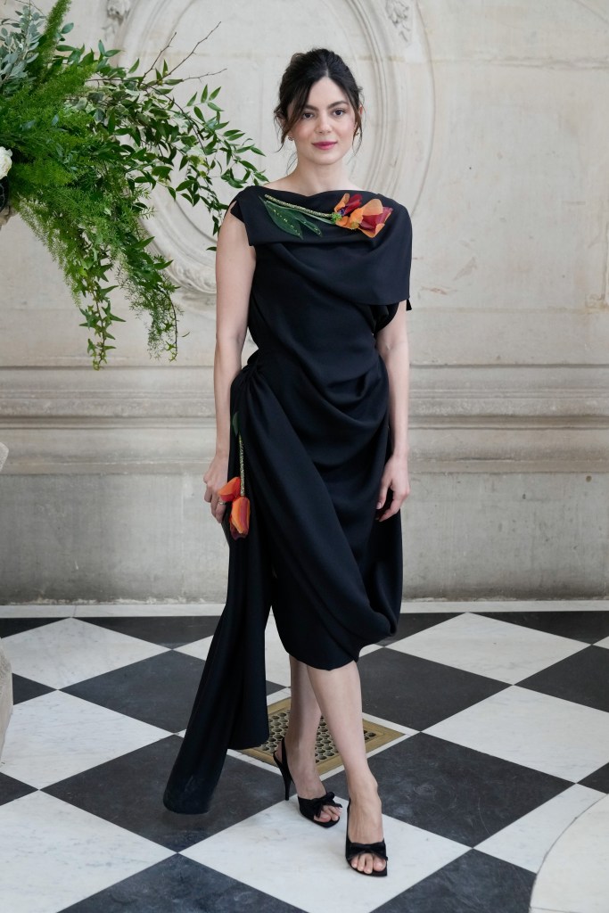 Monica Barbaro attends the Christian Dior Haute Couture show during Paris Fashion Week.