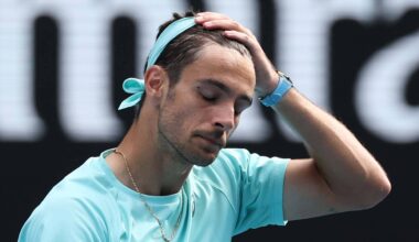 Lorenzo Musetti was forced to retire against Novak Djokovic on Wednesday at the Australian Open.