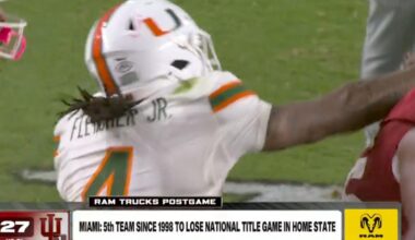 Miami's Mark Fletcher throws punch in heated post-CFP National Championship moment