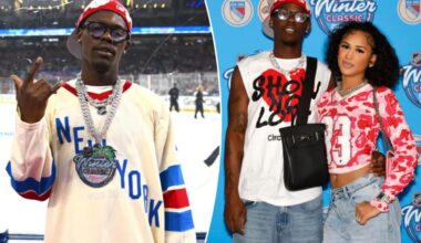 Jazz Chisholm Jr. supports Rangers at Winter Classic