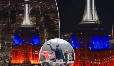 Empire State Building lights up in Patriots colors — and New Yorkers are furious