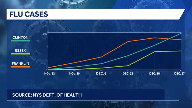 NY Flu Cases NY Flu Cases by county in December