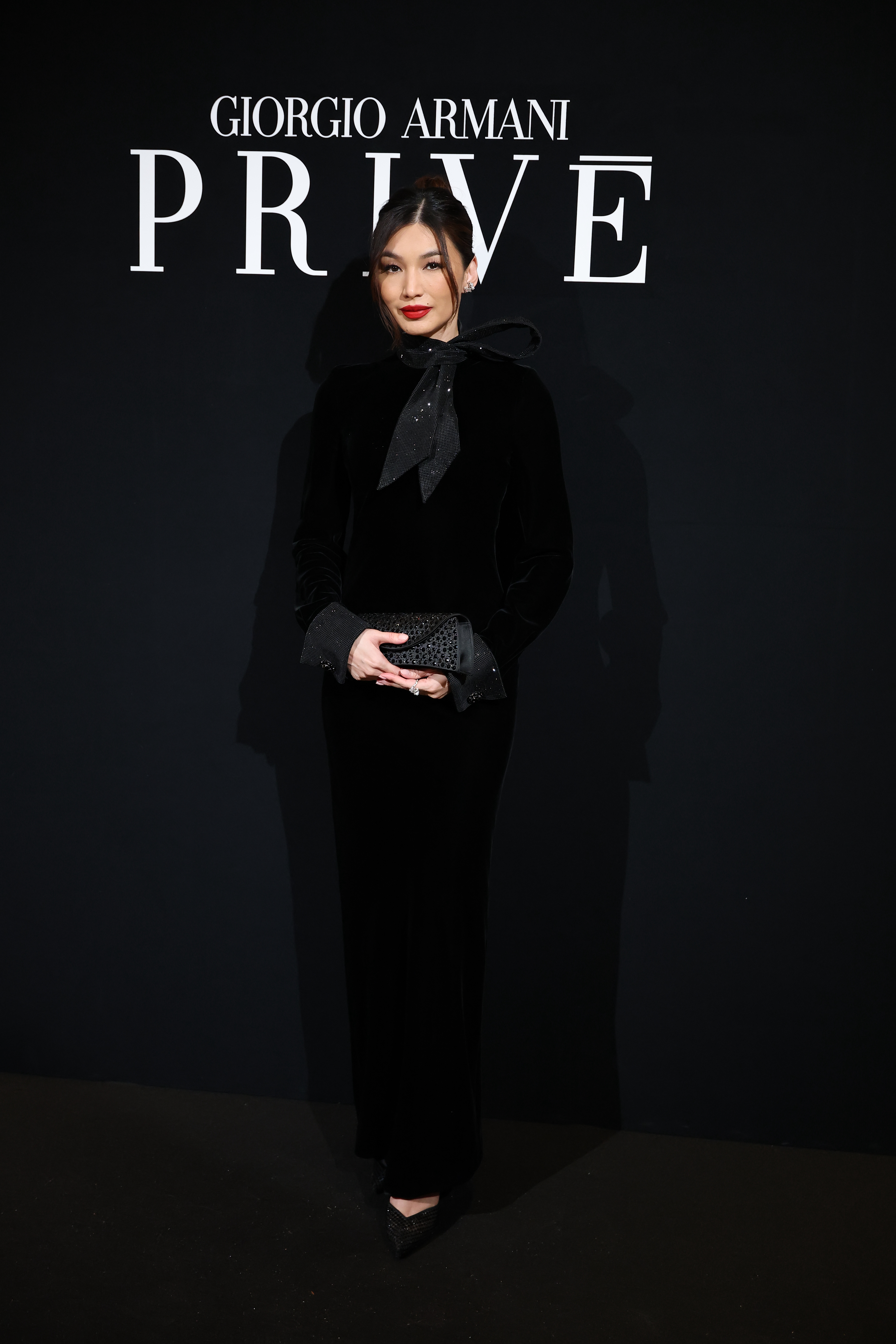 Gemma Chan at the Giorgio Armani Privé show