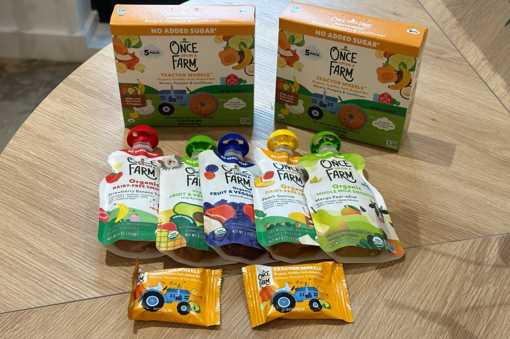 Once Upon a Farm snacks and yogurts.