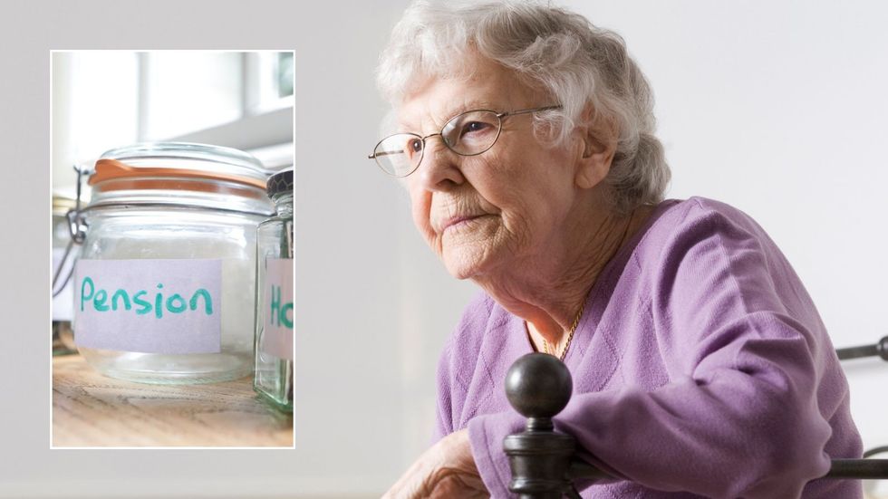 Pensioner and pension savings pot