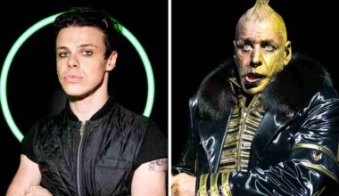 A composite photograph of Yungblud and Till Lindemann