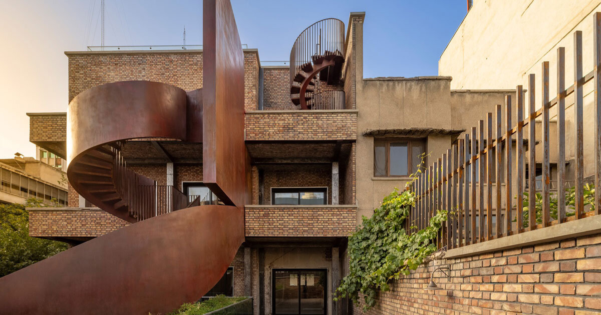 sculptural steel wall breathes new life into iranian poet’s 1970s home