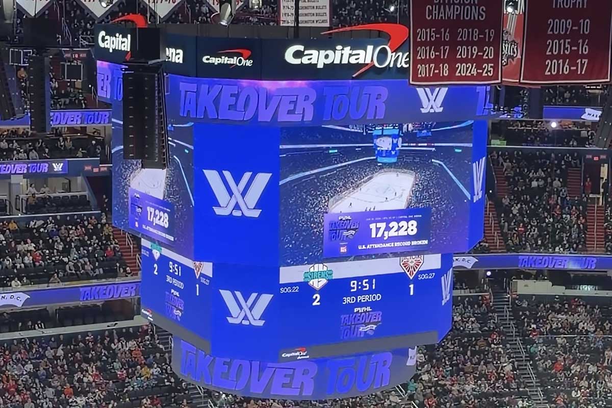 PWHL game in DC breaks US attendance record for a professional women’s hockey game with 17,228 fans