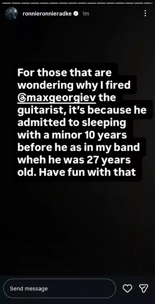 Ronnie Radke On Max Georgiev