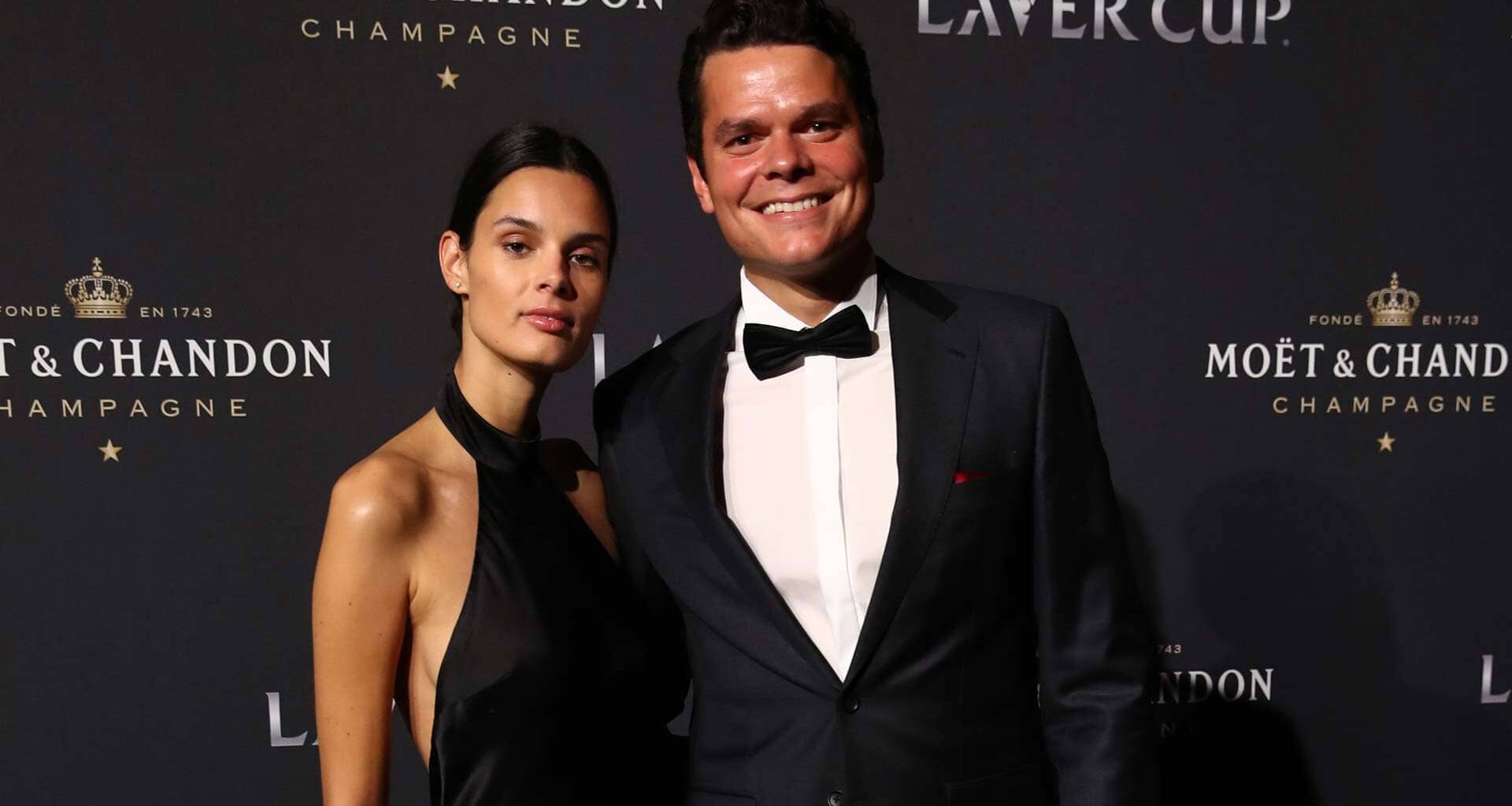 Camille Raonic and Milos Raonic at the Laver Cup in 2019.
