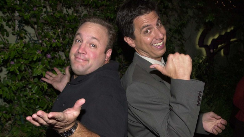 Kevin James and Ray Romano smiling back to back