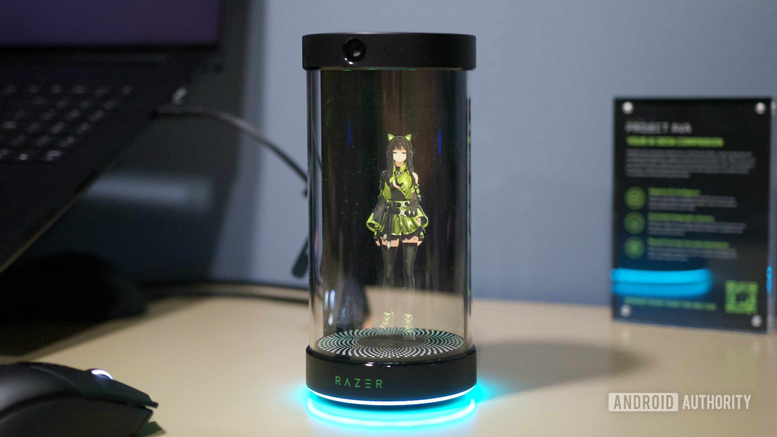 Razer Project AVA sitting on a desk.