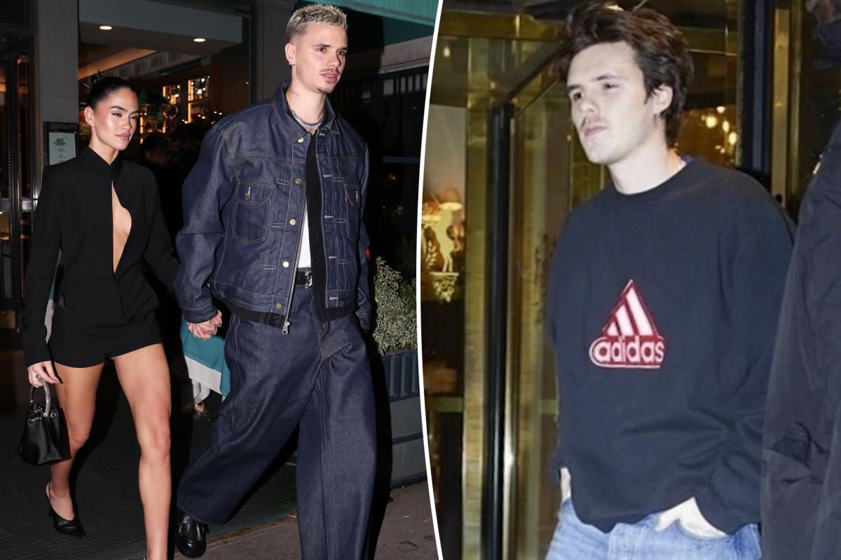 Brothers Romeo and Cruz Beckham enjoy double date with girlfriends amid family feud
