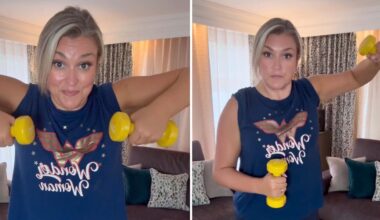 At 41, Sara Davies uses this 10-minute workout to build arm muscle after 3-stone weight loss