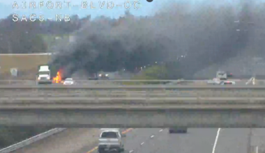 Big rig fire halts traffic on Interstate 5 near SMF