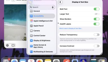 Use “Show Borders” to Clarify Liquid Glass UI on iPadOS 26 & iOS 26