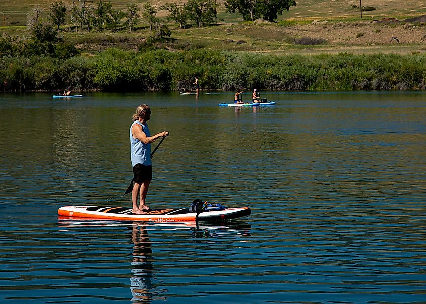 Paddleboarder at Chatfield State Park.