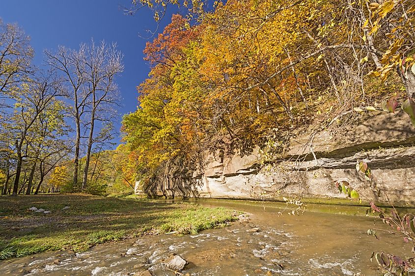 Beautiful nature at Ledges State Park, Iowa.
