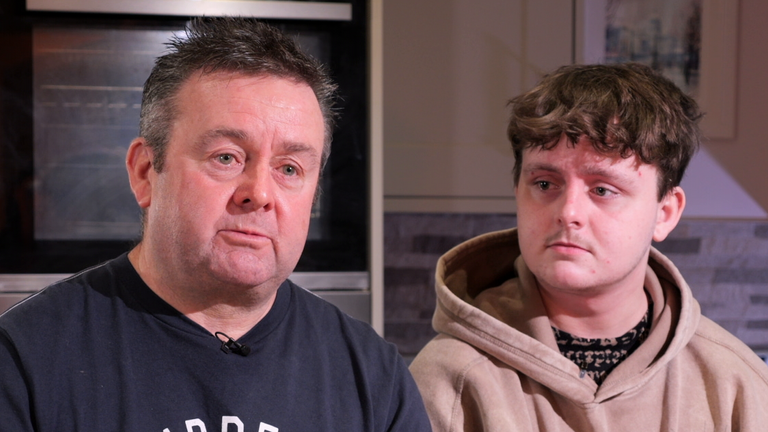 Frazer's father Damian recalls intervening to stop his son hurting himself