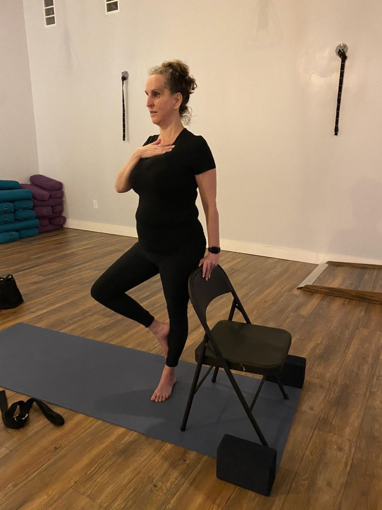 Heather Harne committed to making yoga a part of her daily routine. 