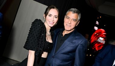 Emily Blunt and George Clooney