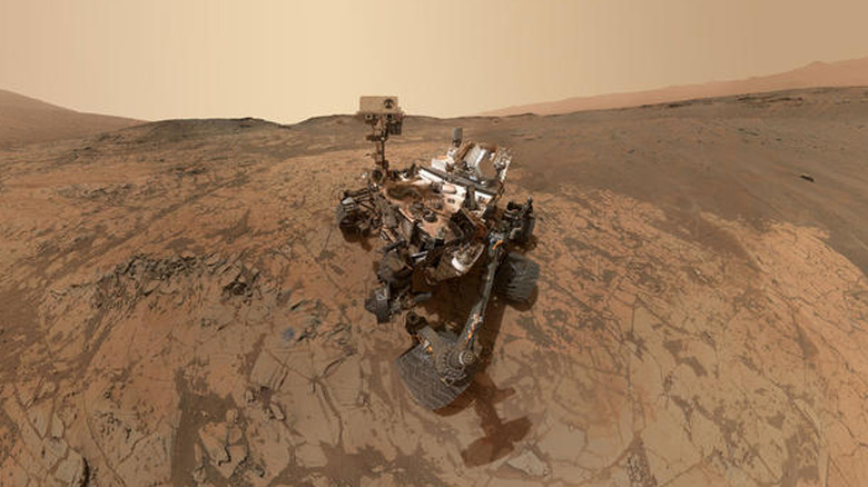 A selfie of the Curiosity rover on the surface of Mars