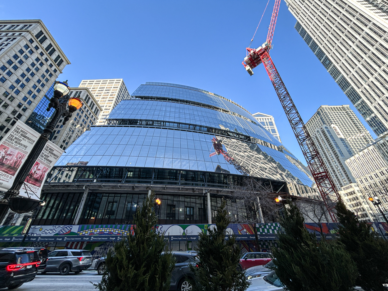 Thompson Center Google exterior renovation January 2026 update